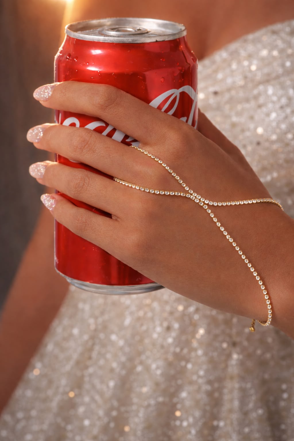Luxury one finger ring bracelet