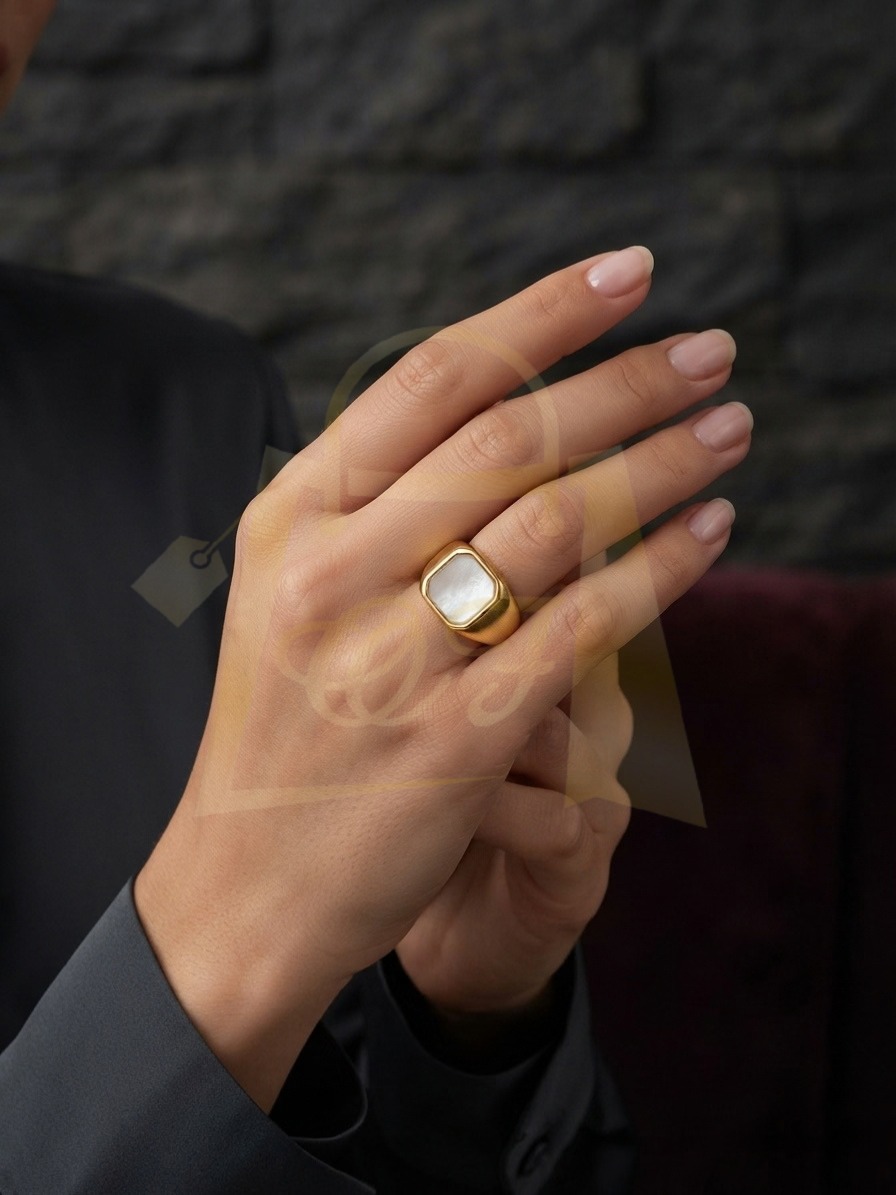 White Stone Ring