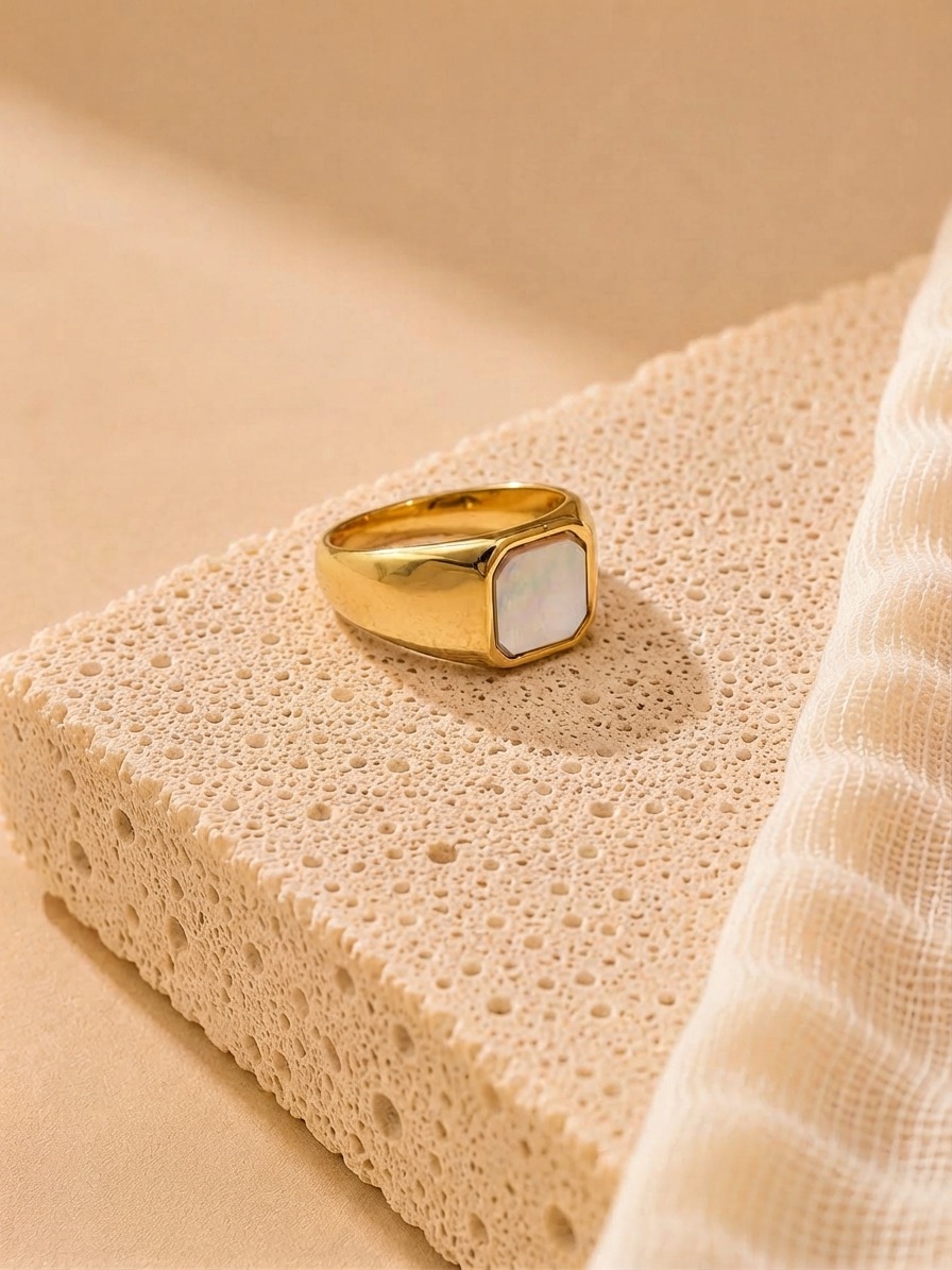 White Stone Ring